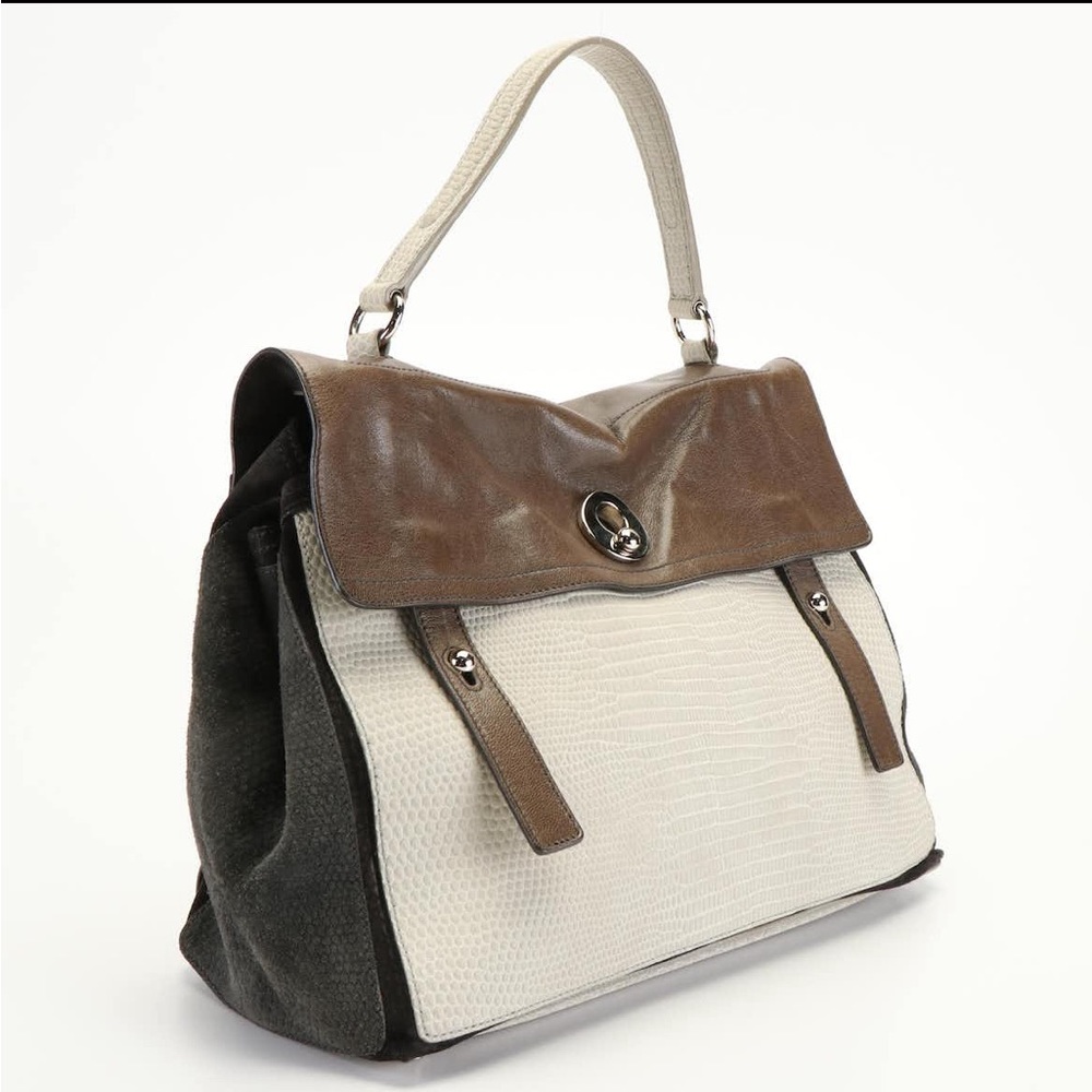 Yves Saint Laurent Muse Handbag in Lizard Embossed Leather and Suede - Picture 2 of 6